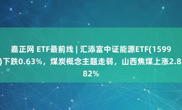 嘉正网 ETF最前线 | 汇添富中证能源ETF(159930)下跌0.63%，煤炭概念主题走弱，山西焦煤上涨2.82%