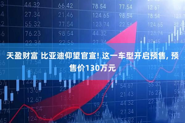 天盈财富 比亚迪仰望官宣! 这一车型开启预售, 预售价130万元