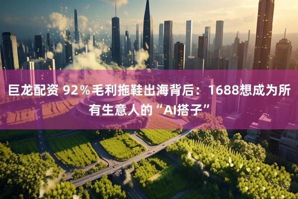 巨龙配资 92％毛利拖鞋出海背后：1688想成为所有生意人的“AI搭子”