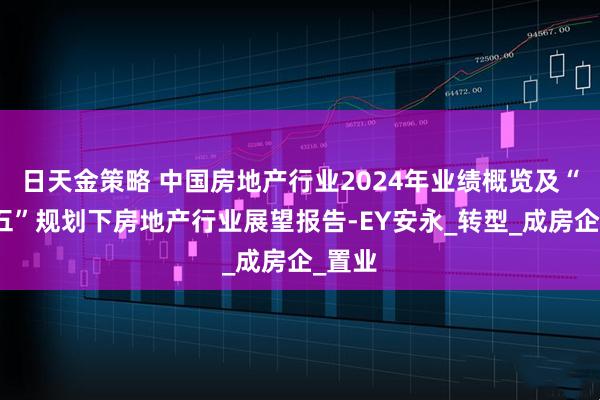 日天金策略 中国房地产行业2024年业绩概览及“十五五”规划下房地产行业展望报告-EY安永_转型_成房企_置业